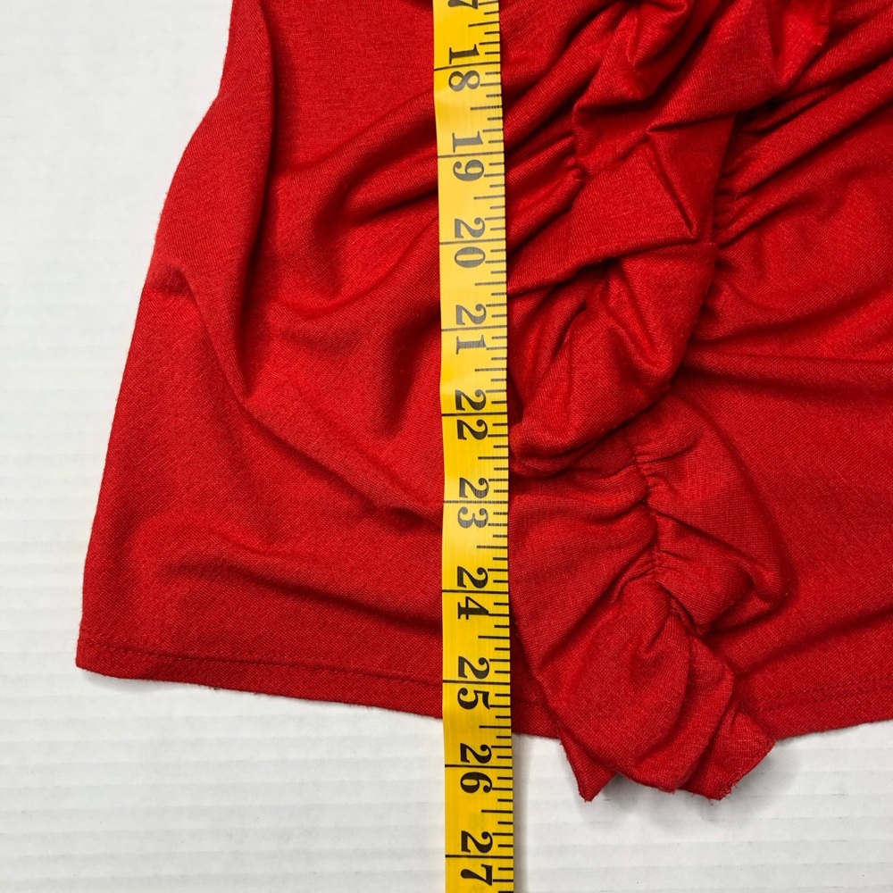CHARLOTTE RUSSE Red Ruffle Halter Small Top - Picture 7 of 8
